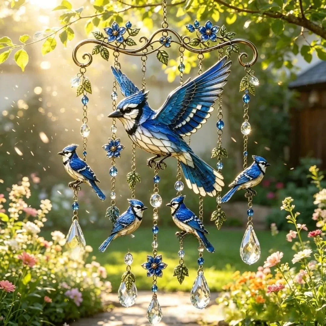 🐦Elegant Hummingbird Garden Wind Chime Suncatcher