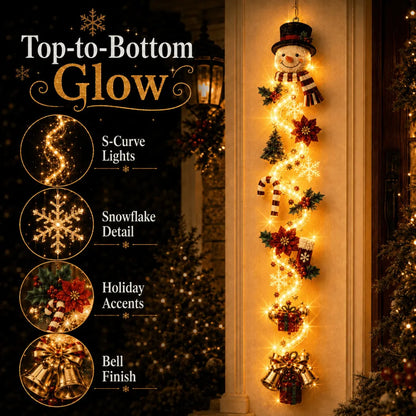 ⚡Light-Up Christmas Door Hanger – 6 Festive Designs with Warm Holiday Glow