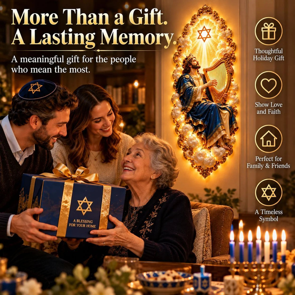 ✝️Jewish Heritage Illuminated Wall Art – High Priest Inspired Design