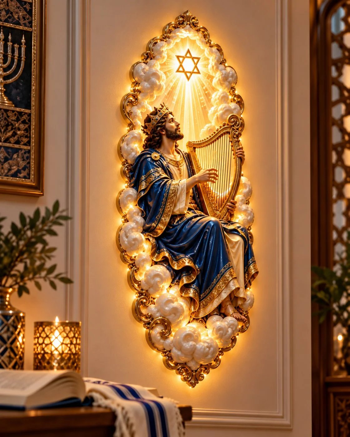 ✝️Jewish Heritage Illuminated Wall Art – High Priest Inspired Design