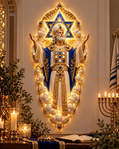 ✝️Jewish Heritage Illuminated Wall Art – High Priest Inspired Design