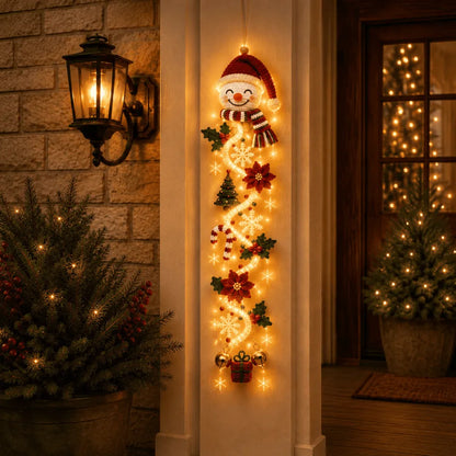 ⚡Light-Up Christmas Door Hanger – 6 Festive Designs with Warm Holiday Glow