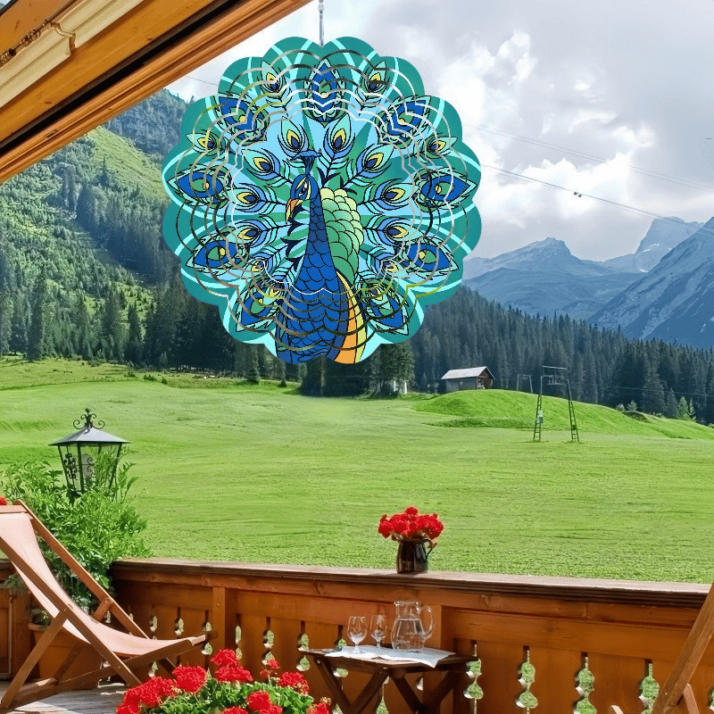 🏠Lucky Mandala Windmill – 3D Kinetic Art, Indoor/Outdoor, Stainless Steel