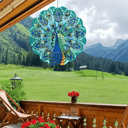 🏠Lucky Mandala Windmill – 3D Kinetic Art, Indoor/Outdoor, Stainless Steel