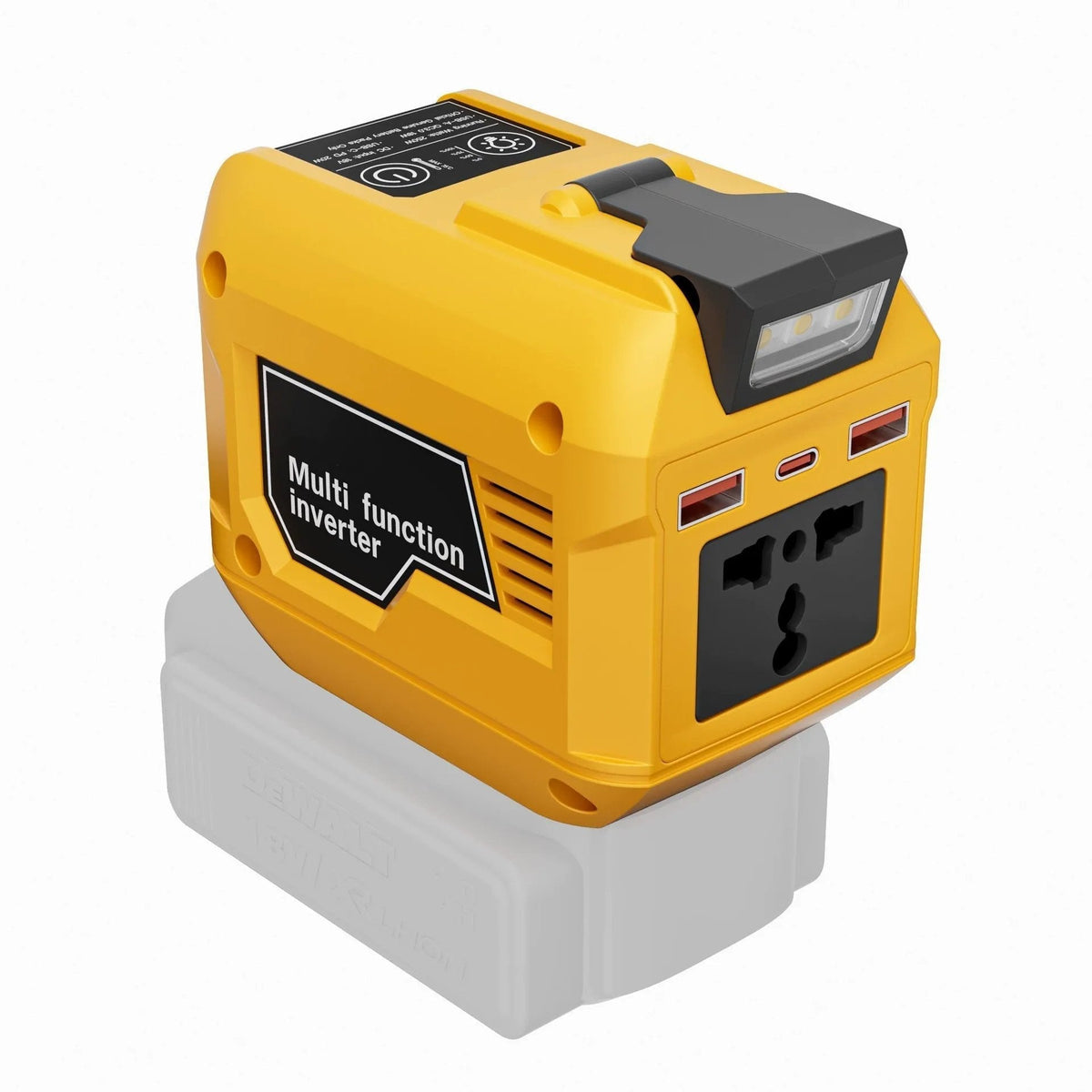 🎁Last Day 50% OFF🔋250W Portable Power Inverter – Turn 18V–21V Tool Batteries Into 220V AC Power