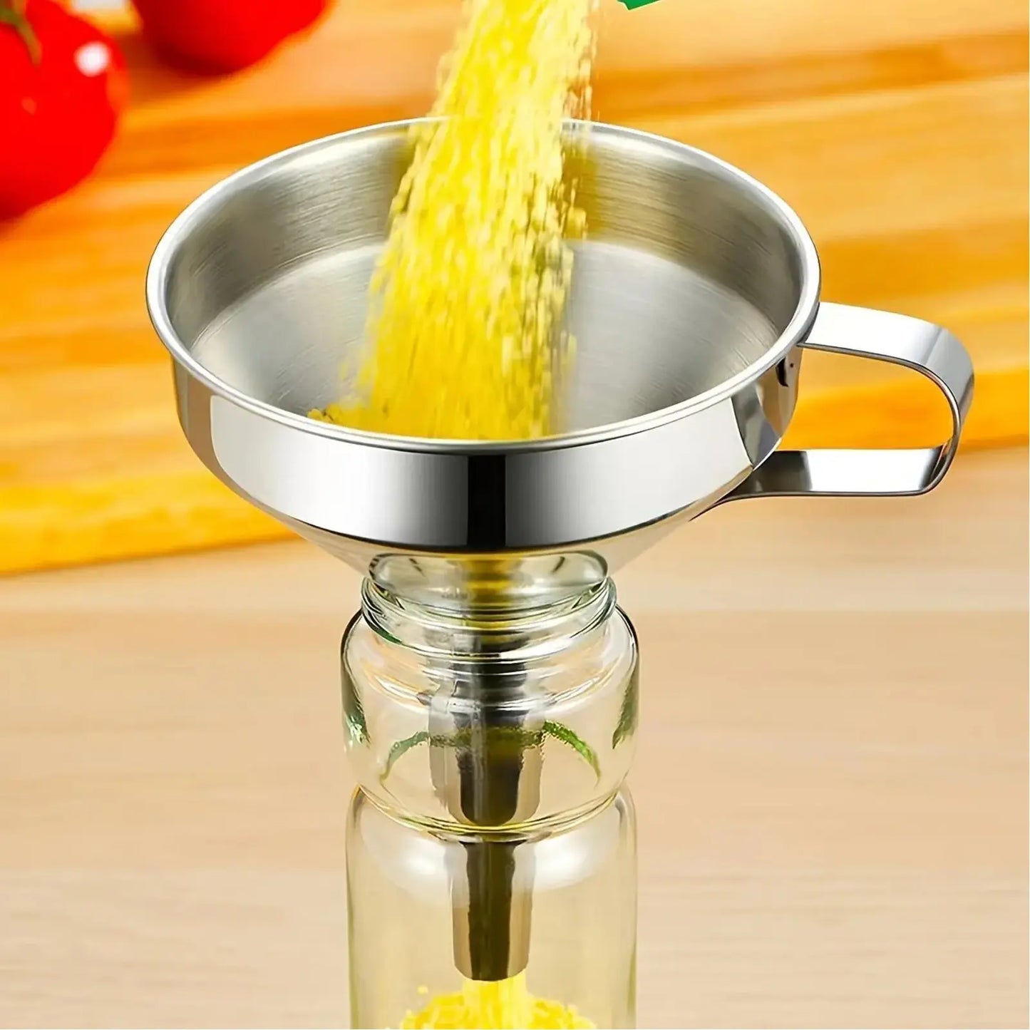 🔩 Stainless Steel Funnel – Rust-Proof, Multi-Size, Kitchen Essential