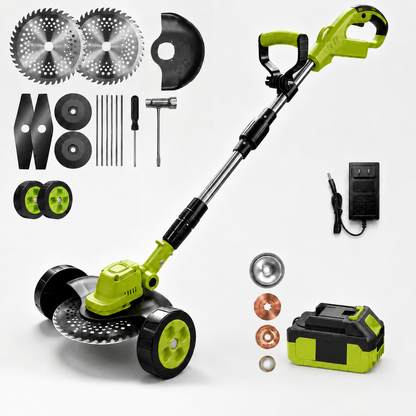 🌿21V 3-in-1 Cordless String Trimmer, Edger & Mini Mower – 2 Batteries Included