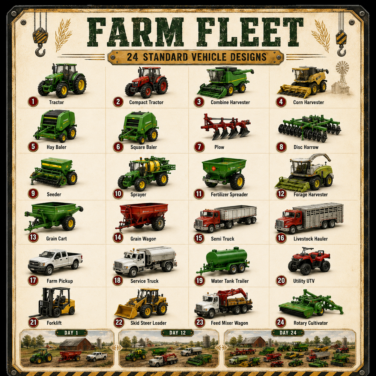 🚜Build the Fleet Collection 24-Day Vehicle Advent Calendar Series | ✨A New Adventure Every Morning
