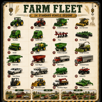 🚜Build the Fleet Collection 24-Day Vehicle Advent Calendar Series | ✨A New Adventure Every Morning