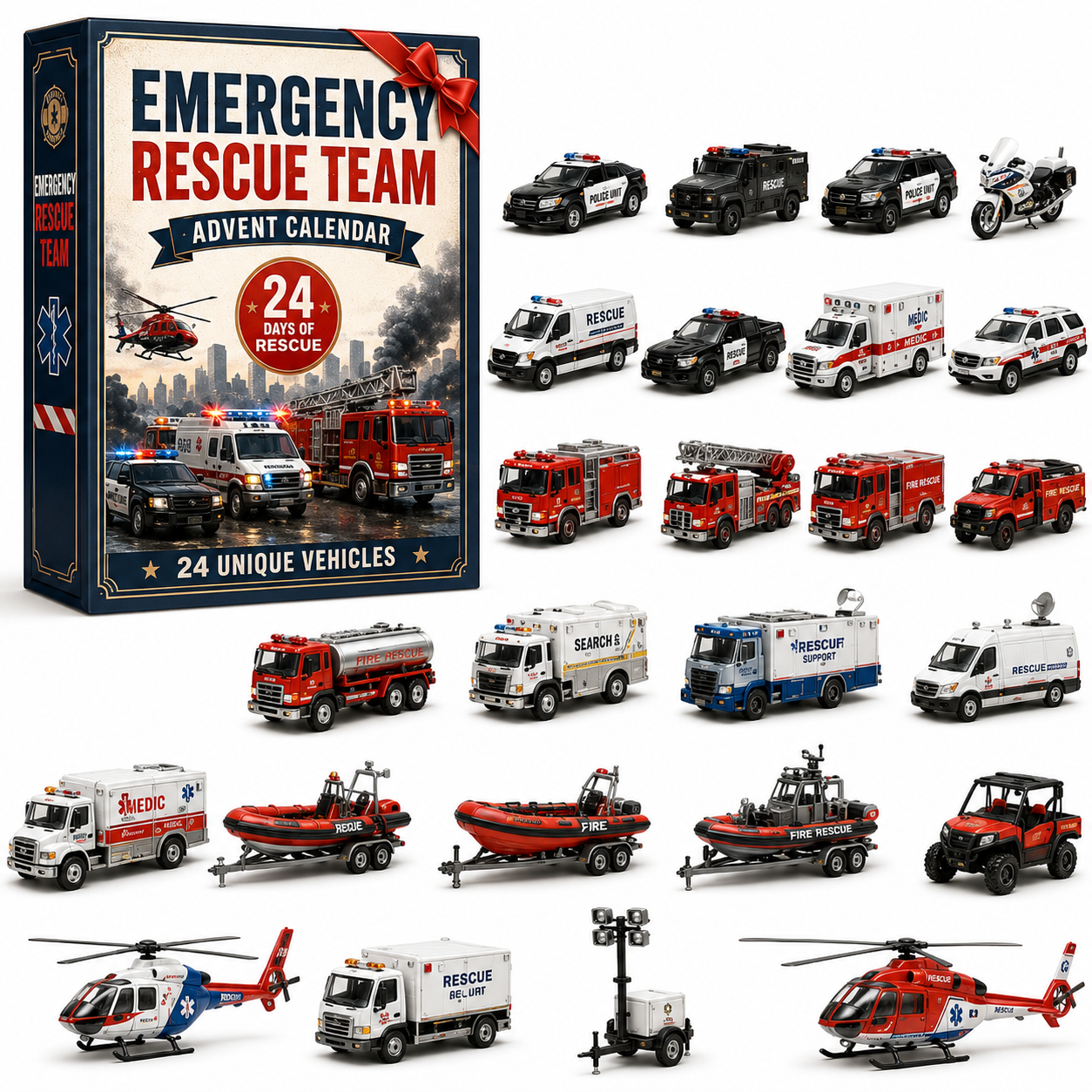 🚜Build the Fleet Collection 24-Day Vehicle Advent Calendar Series | ✨A New Adventure Every Morning