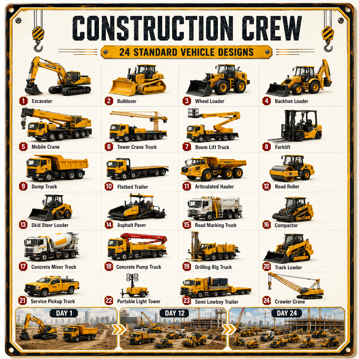 🚜Build the Fleet Collection 24-Day Vehicle Advent Calendar Series | ✨A New Adventure Every Morning