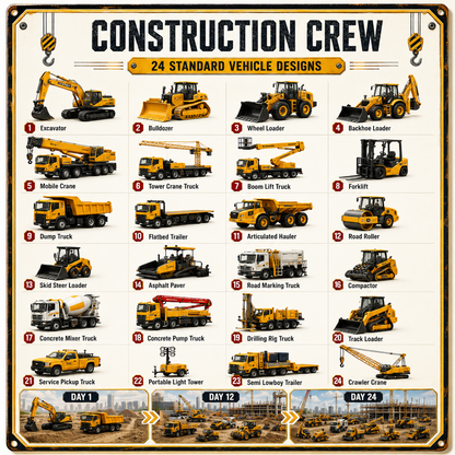 🚜Build the Fleet Collection 24-Day Vehicle Advent Calendar Series | ✨A New Adventure Every Morning