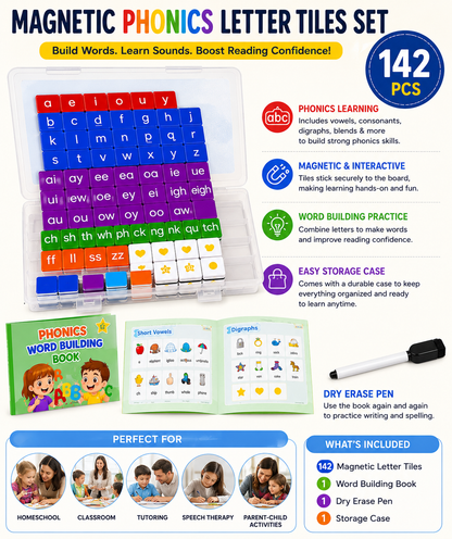 🧠 My Child Finally Started Reading! – Magnetic Phonics Learning Tiles Set