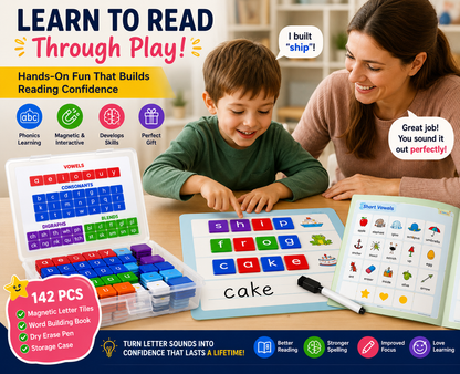 🧠 My Child Finally Started Reading! – Magnetic Phonics Learning Tiles Set