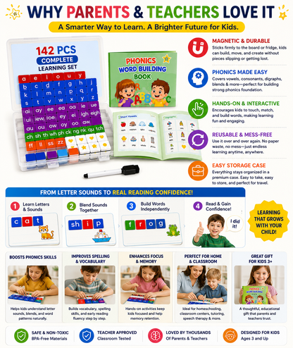 🧠 My Child Finally Started Reading! – Magnetic Phonics Learning Tiles Set