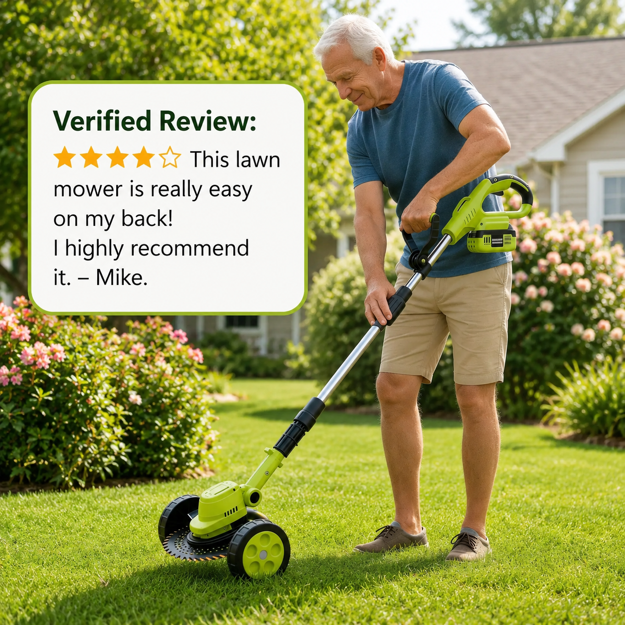 🌿21V 3-in-1 Cordless String Trimmer, Edger & Mini Mower – 2 Batteries Included