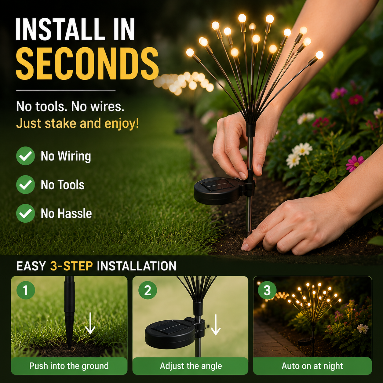 ✨ Turn Your Dark Backyard Into a Cozy Glowing Garden Instantly(4Pcs)