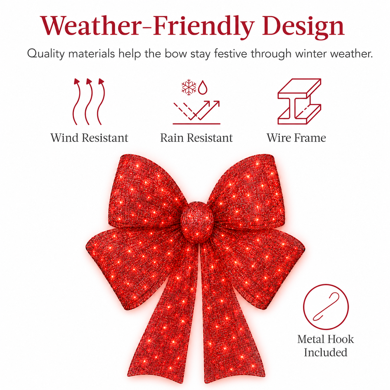 🔥 Limited-Time OFF 55%🎁✨🎄 48-Inch Lighted Christmas Bow 🎀