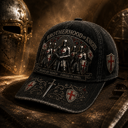 🧢 Bound By Honor Forged In Steel – Knights Templar Cap