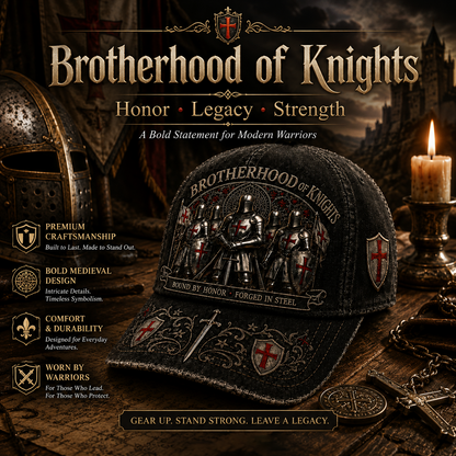 🧢 Bound By Honor Forged In Steel – Knights Templar Cap