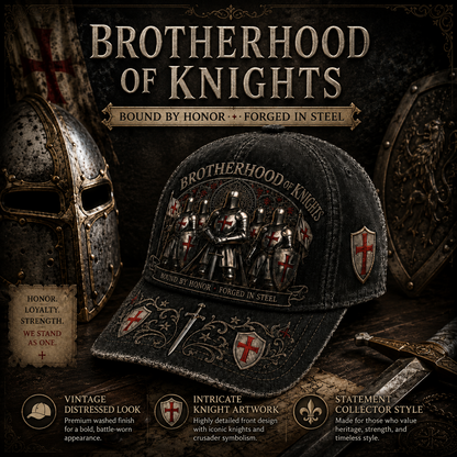 🧢 Bound By Honor Forged In Steel – Knights Templar Cap