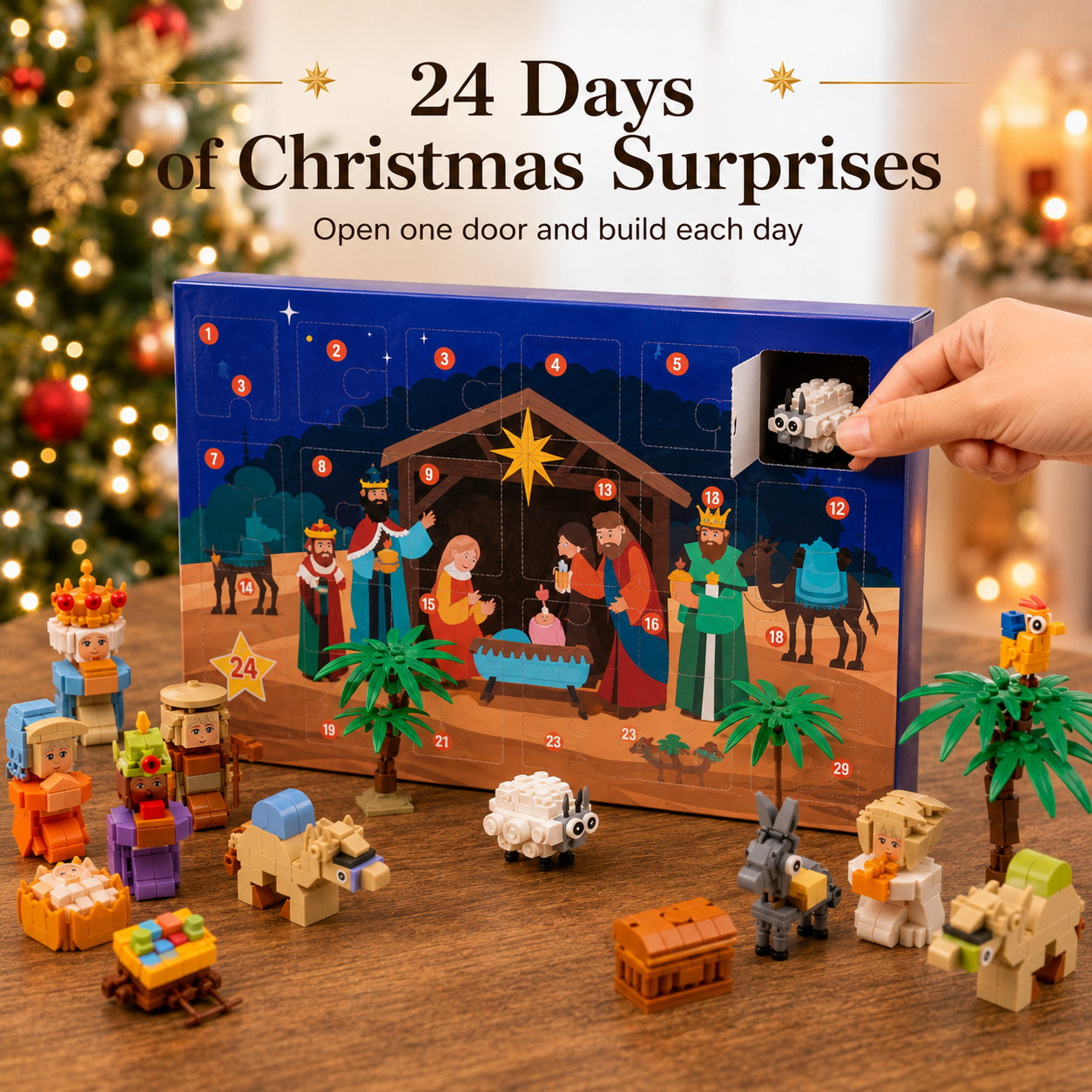 🎄24-Day Christmas Building Block Advent Calendar🎅