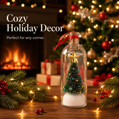 🎄Recordable Christmas Tree Message Bottle | Personalized Holiday Decor Gift