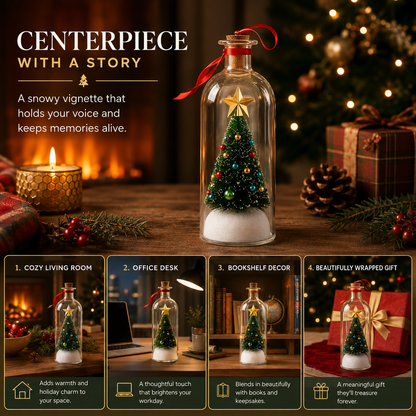 🎄Recordable Christmas Tree Message Bottle | Personalized Holiday Decor Gift