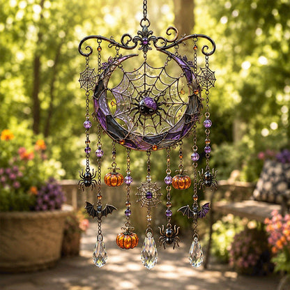 🎃 Halloween Hummingbird Wind Chime | Crystal Garden Hanging Decor