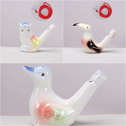 🐦 Ceramic Water Bird Whistle – Handcrafted, Realistic Chirping, Add Water to Sing (3PCS Set)