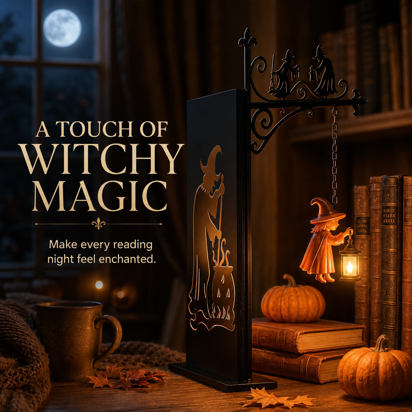 🎃 Halloween Limited Edition – Cordless Spooky Bookshelf Lamp 👻