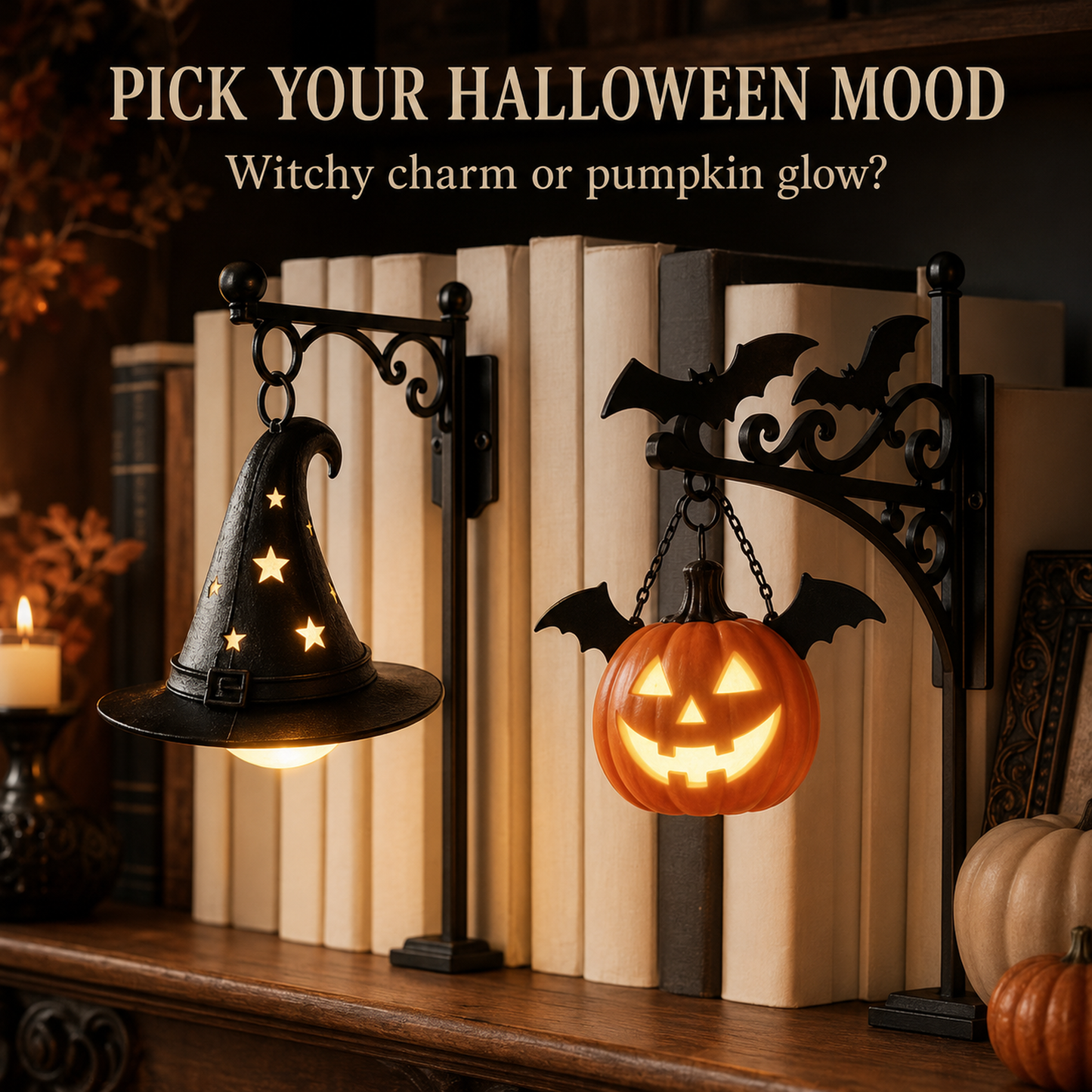 🎃 Halloween Limited Edition – Cordless Spooky Bookshelf Lamp 👻