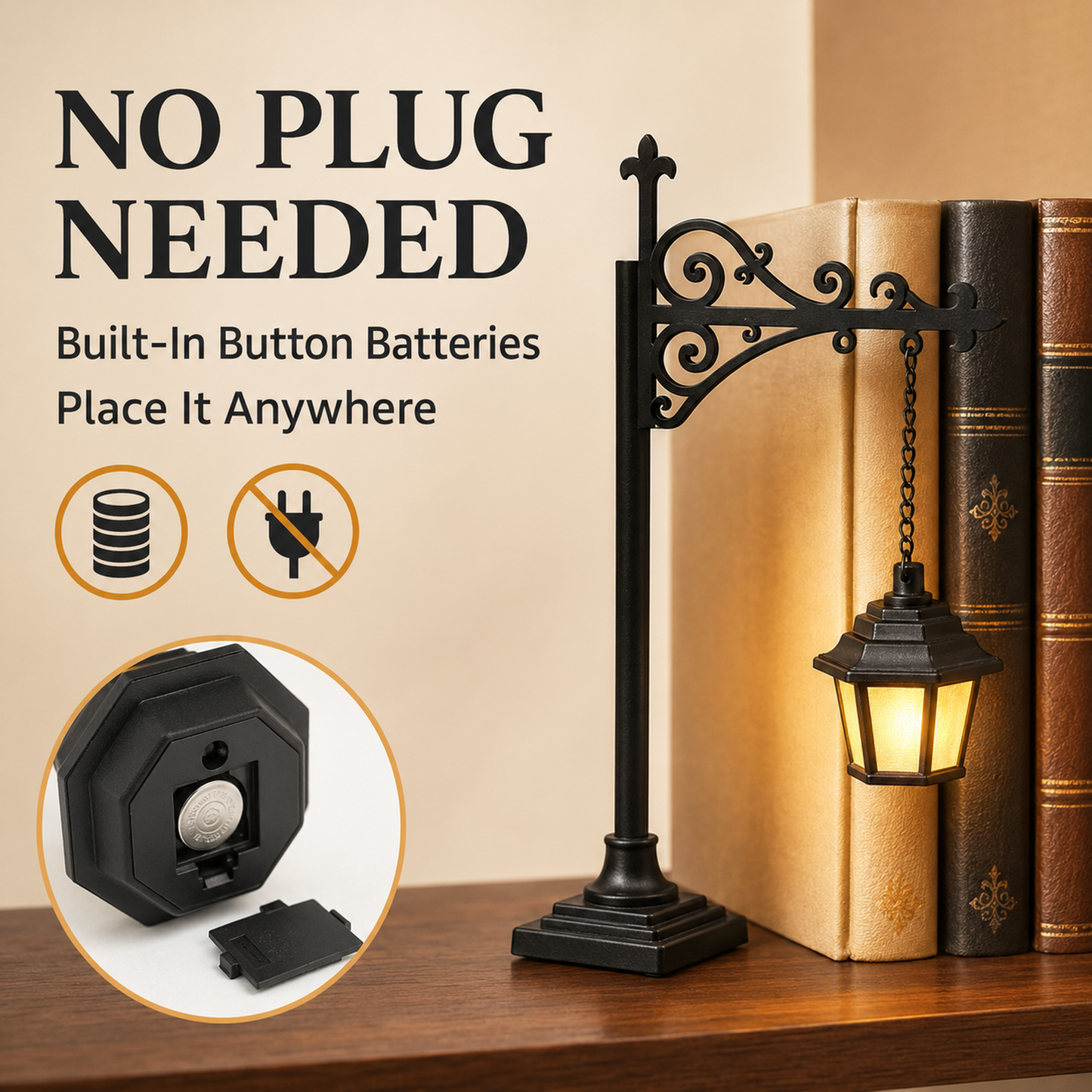 🎃 Halloween Limited Edition – Cordless Spooky Bookshelf Lamp 👻