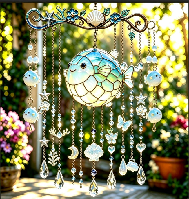 Ocean-Themed Crystal Wind Chime