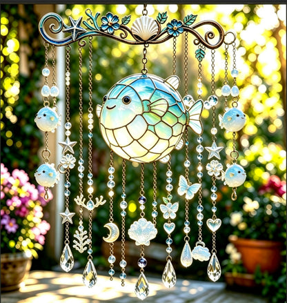 Ocean-Themed Crystal Wind Chime