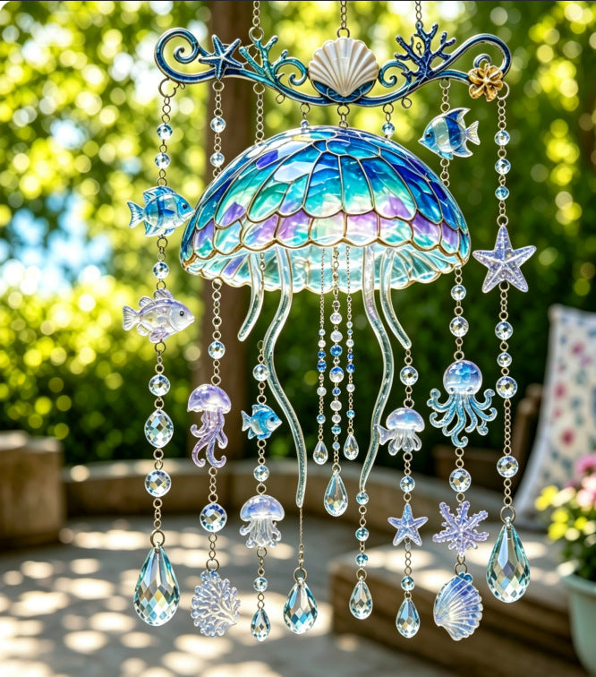 Ocean-Themed Crystal Wind Chime