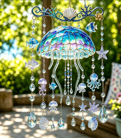 Ocean-Themed Crystal Wind Chime