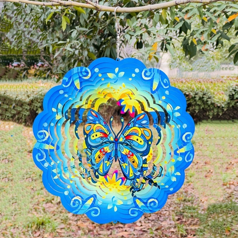 🏠Lucky Mandala Windmill – 3D Kinetic Art, Indoor/Outdoor, Stainless Steel