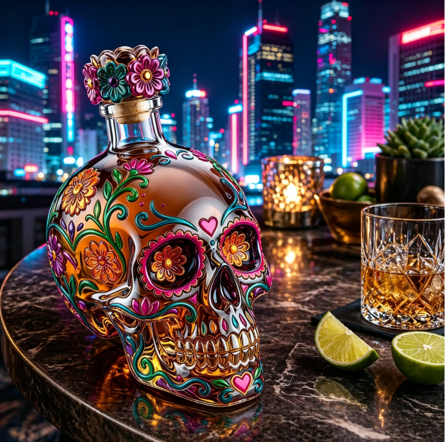💯HOT SALE-Day of the Dead Limited Edition Tequila Bottle