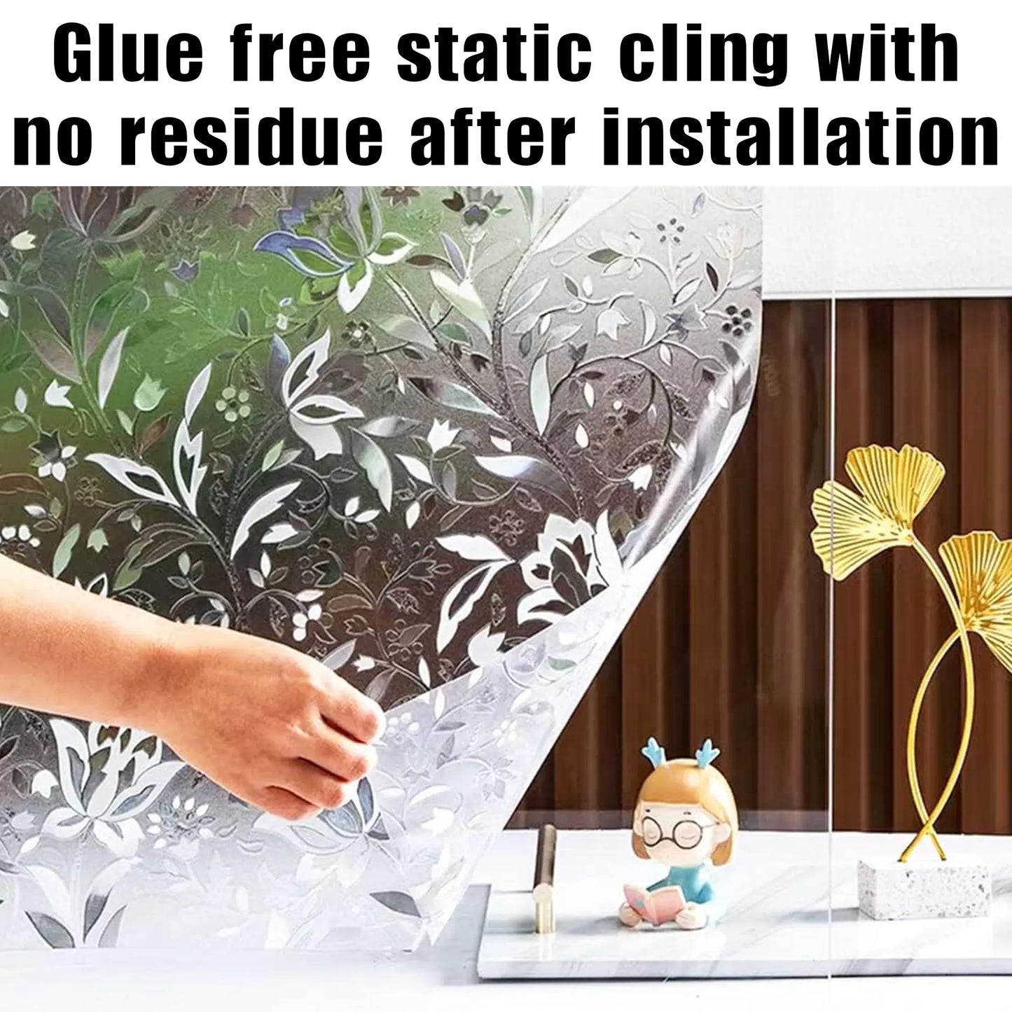🪟 Static Cling Window Privacy Film | Daytime Privacy & Sun Control