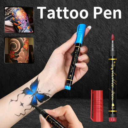 🎨 Temporary Tattoo Markers | Colorful Body Art & Stencil Kit