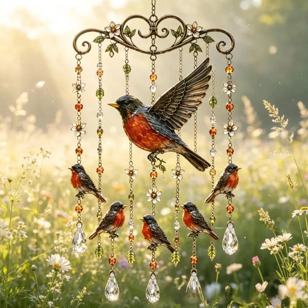 🐦Elegant Hummingbird Garden Wind Chime Suncatcher