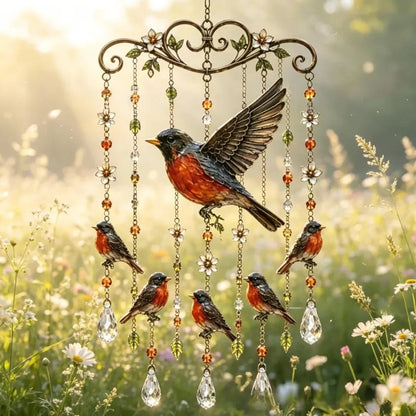 🐦Elegant Hummingbird Garden Wind Chime Suncatcher