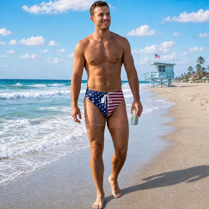 Funny Patriotic Men Swim Trunks