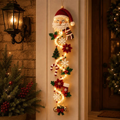 ⚡Light-Up Christmas Door Hanger – 6 Festive Designs with Warm Holiday Glow