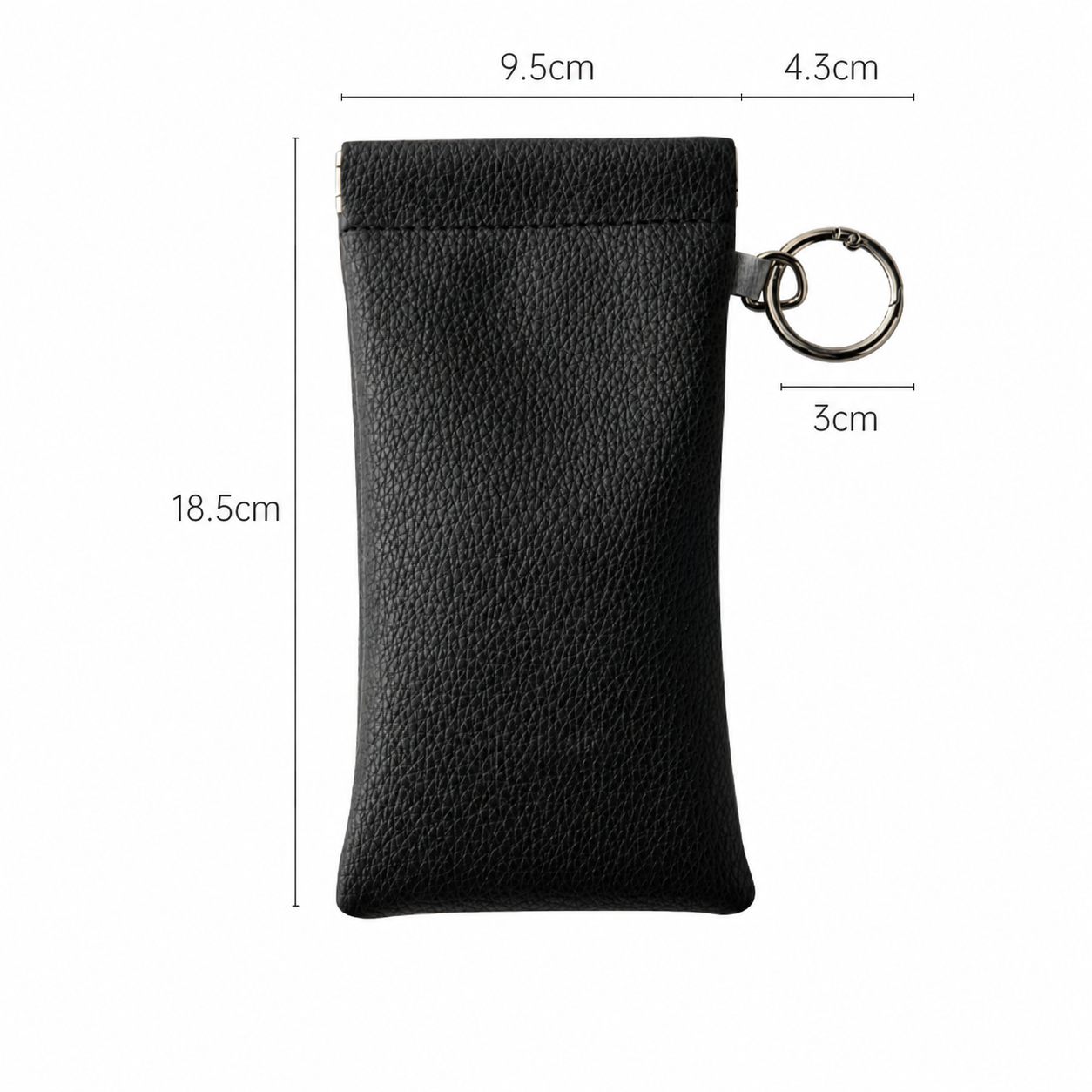 Soft PU Leather Sunglasses Pouch Elastic Opening Eyeglasses Bag