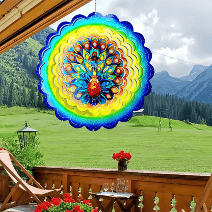 🏠Lucky Mandala Windmill – 3D Kinetic Art, Indoor/Outdoor, Stainless Steel