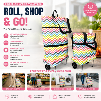 ⚡LAST DAY-50% OFF🔥 2 in 1 Foldable Shopping Cart