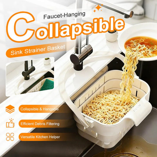 🥦50% OFF!🍅Collapsible Faucet-Hanging Sink Strainer Basket