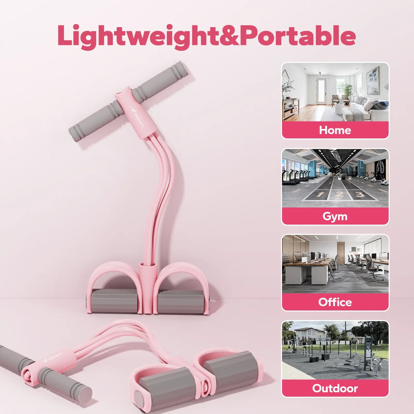 Merach Multifunction Pedal Resistance Band for Home Gym